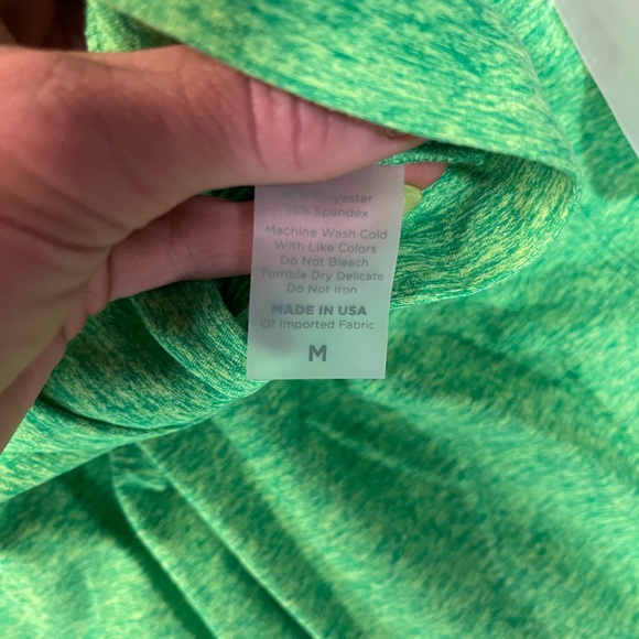 Bombshell Sportswear V back leggings in neon Miami Beach size MEDIUM - Picture 3 of 5